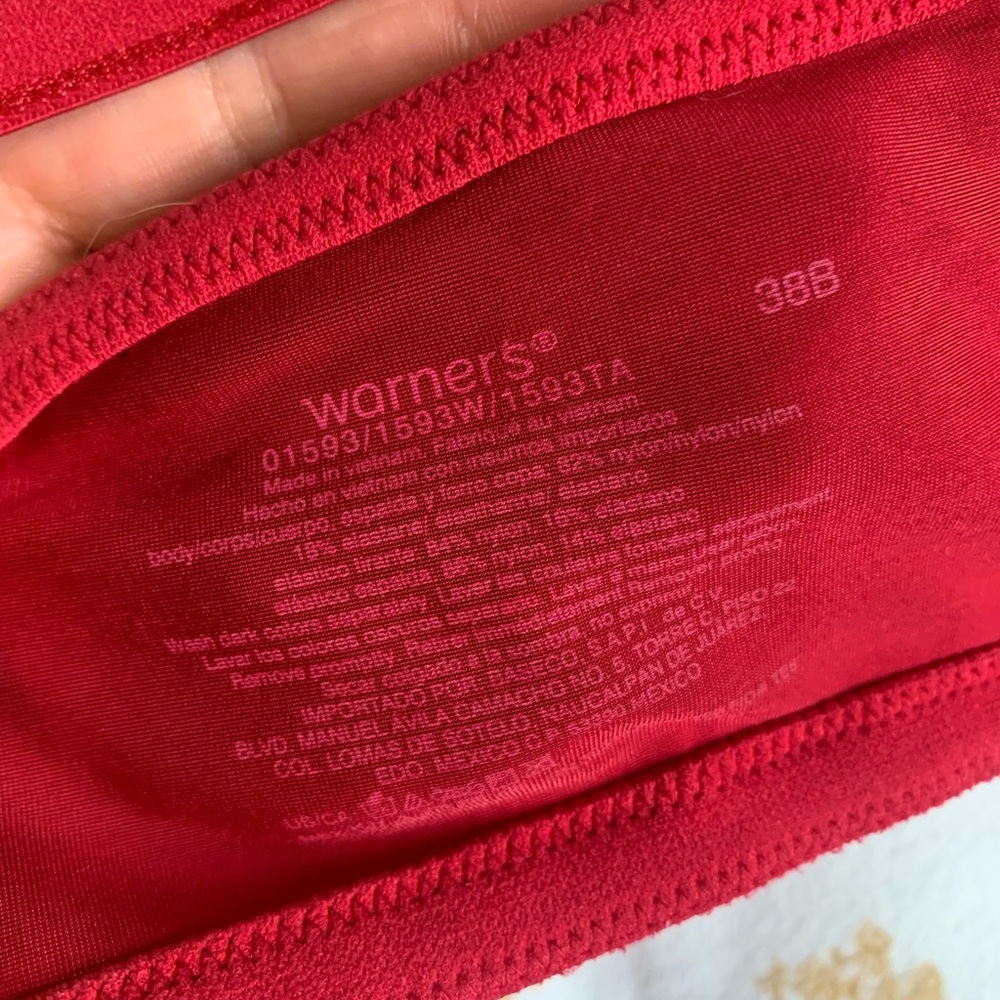 Red bra oh la la - holds good shape, underwire & perfect for under a red dress!